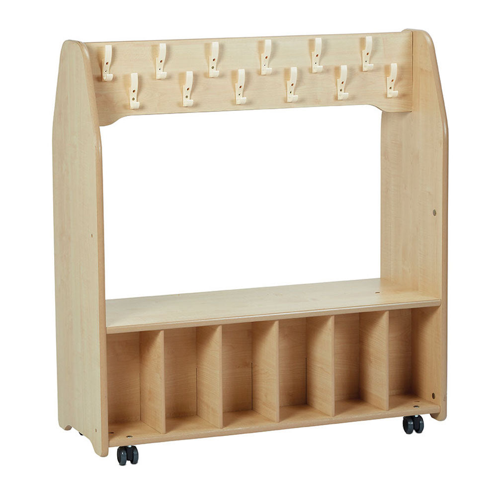 Freestanding Mobile Cloakroom Trolley