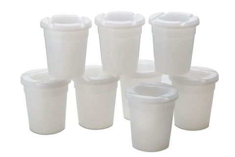 Clear Paint Pots - Set of 8