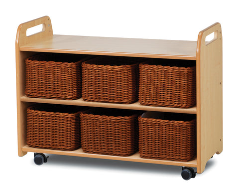 Mobile Shelf Unit with Display/Mirror Back
